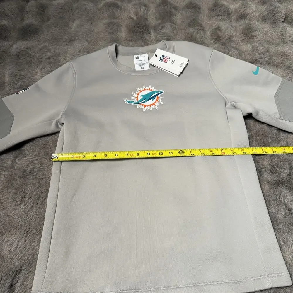 Nike Miami Dolphins Therma Fit Gray Shirt Fleece Woman’s Size Medium NWT